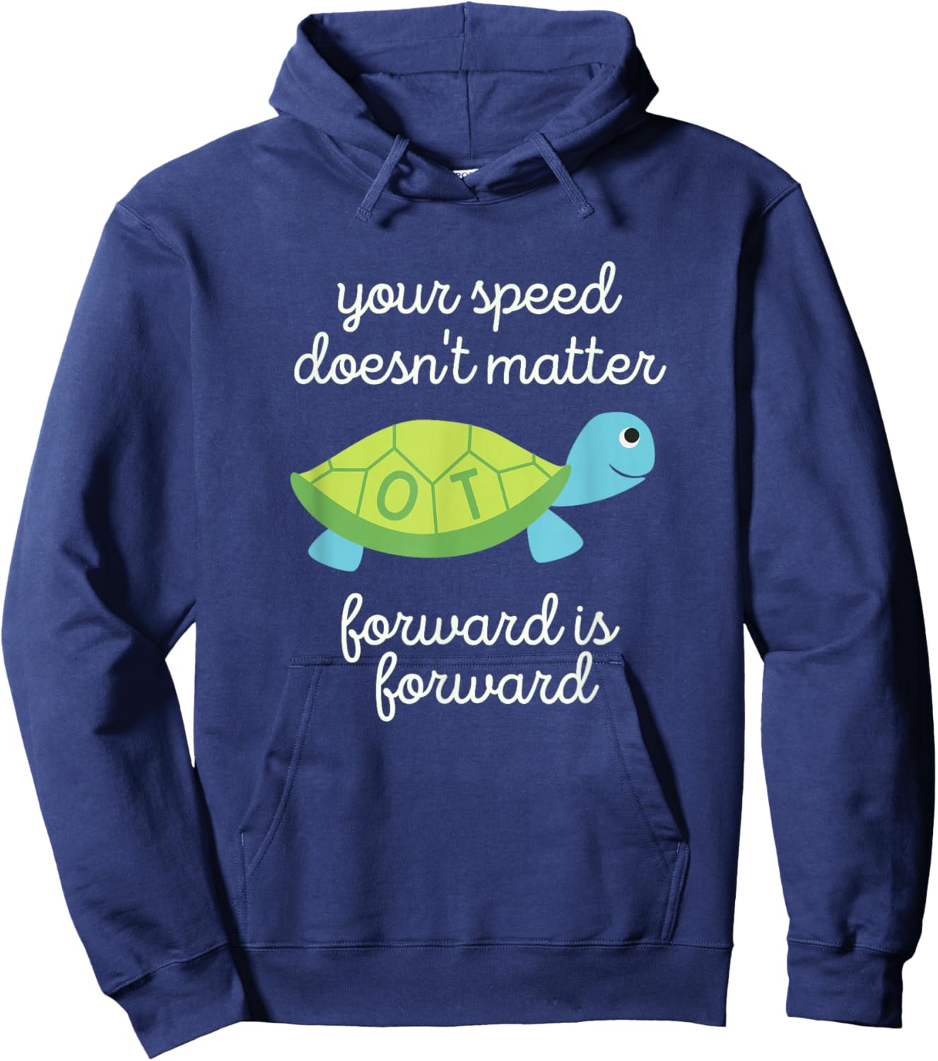 Pediatric OT Occupational Therapy April OT Month Cute Turtle Hoodie - Hoodie | Navy