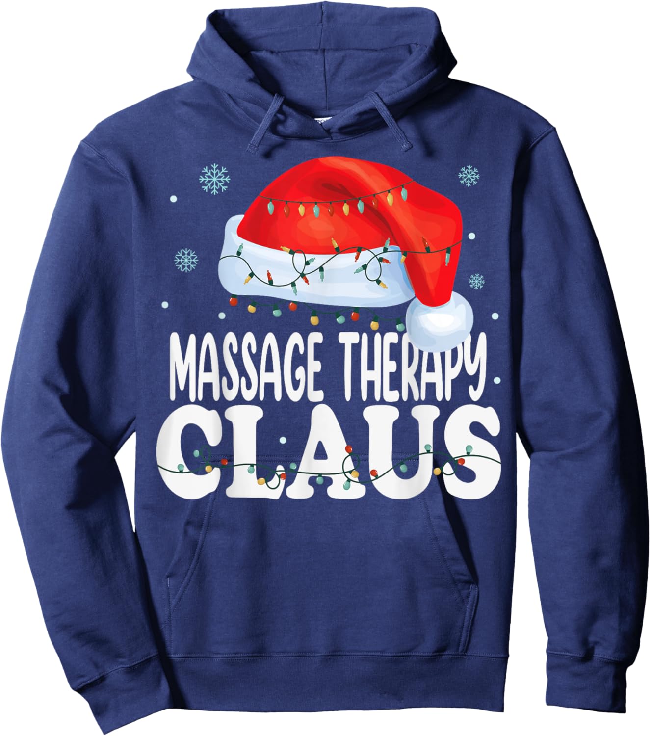 Massage Therapy Claus Christmas Funny Matching Costume Hoodie - Hoodie | Navy