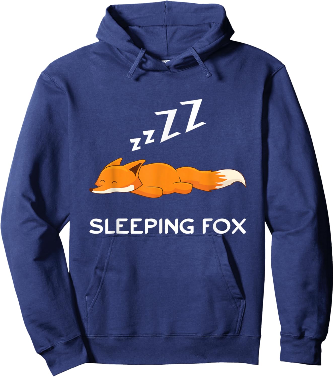 Sleep Cartoon Fox Top Hoodie - Hoodie | Navy