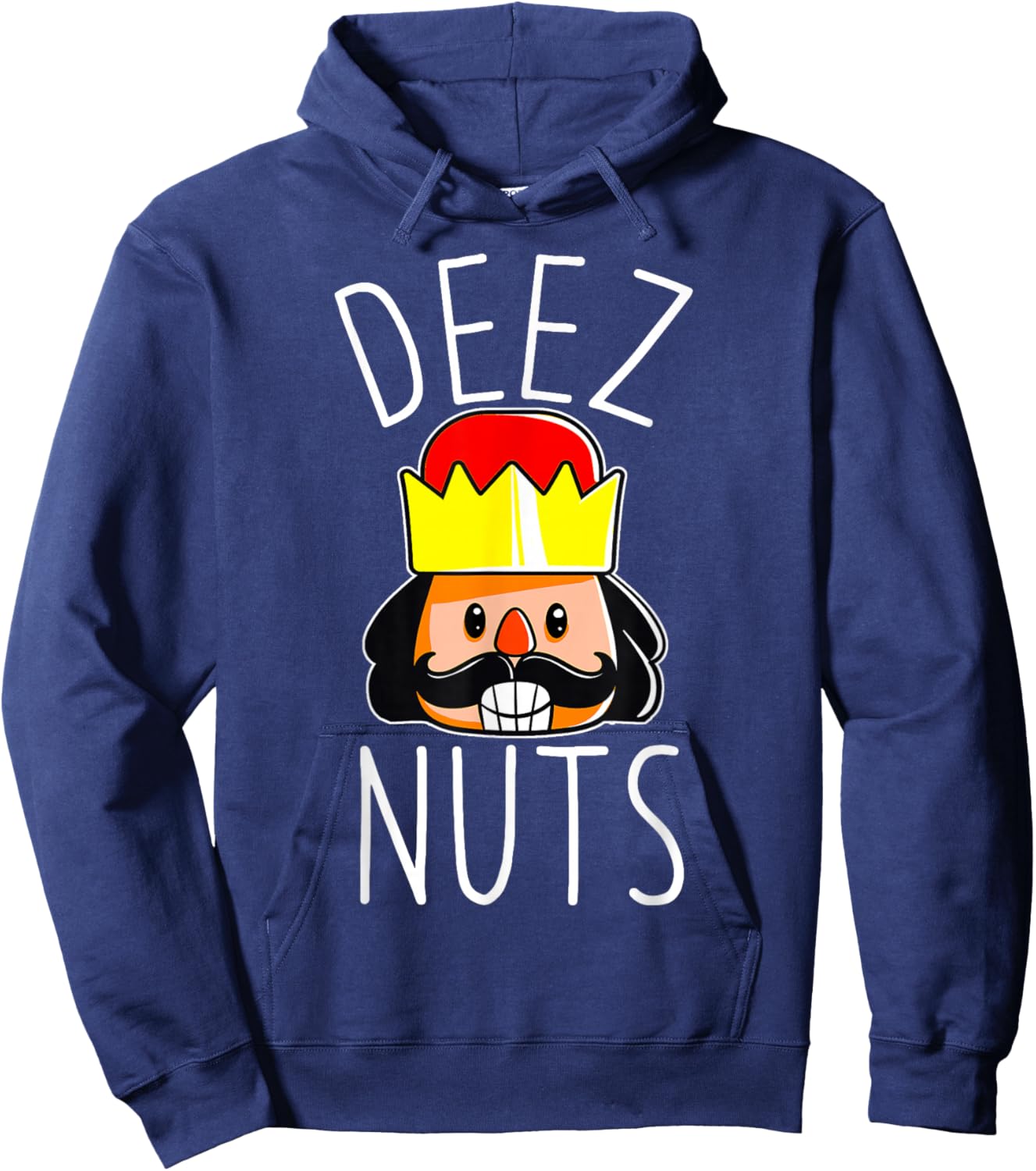 Deez Nuts Nutcracker Funny Christmas Nut Cracker Meme Hoodie - Hoodie | Navy