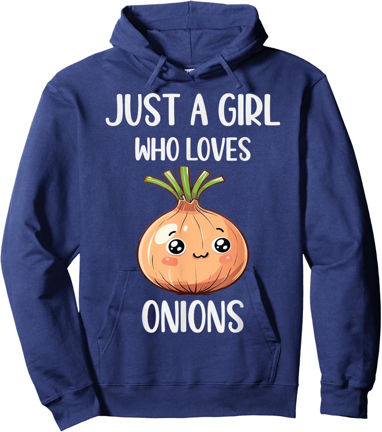 Funny Onions Lovers Gift Just A Girl Who Loves Onions Hoodie - Hoodie | Navy