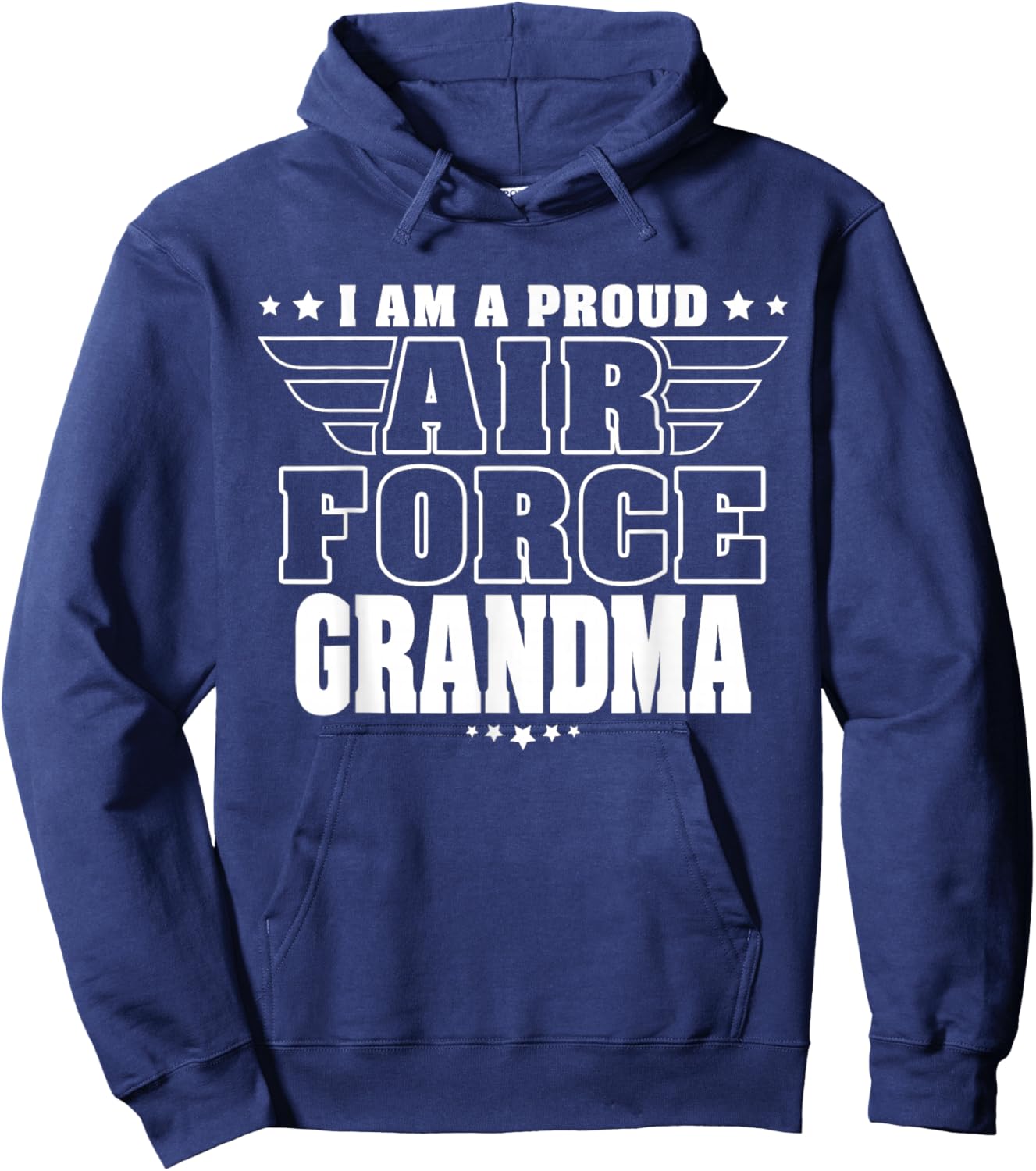 Proud Air Force Grandma Patriotic Pride Military Grandmother Hoodie - Hoodie | Navy