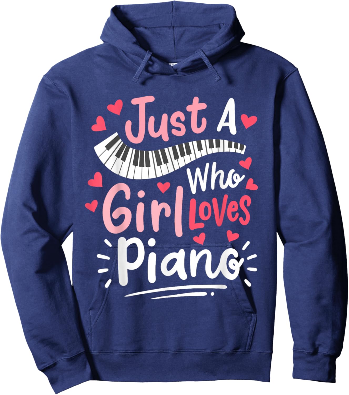 Piano Pianist Just a Girl Who Loves Piano Hoodie - Hoodie | Navy
