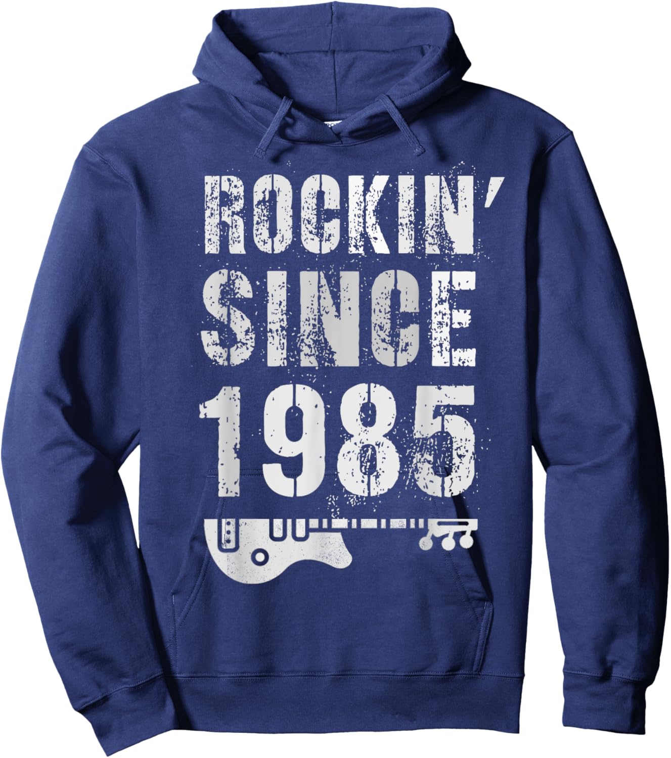 Rockin' Awesome Since 1985 Legendary Rockstar 37th Birthday Hoodie - Hoodie | Navy