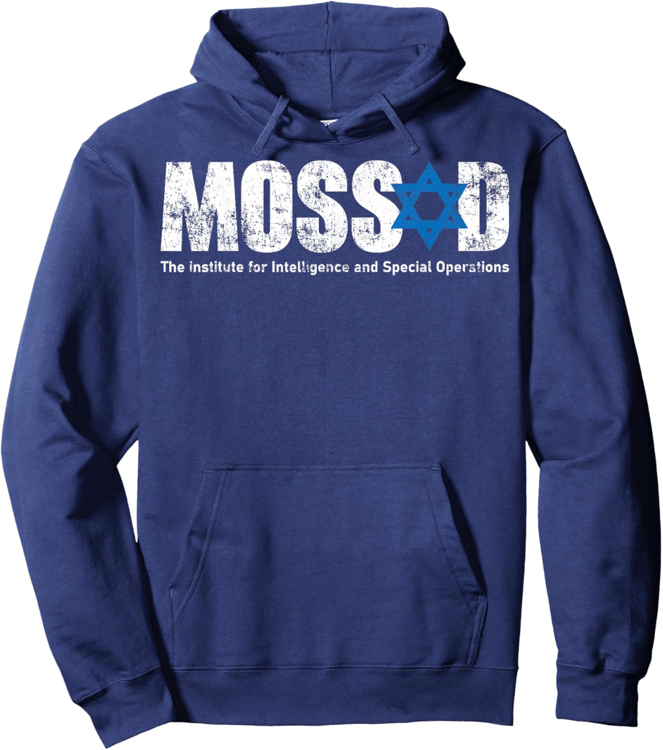 Mossad Israel Israeli Secret Service Menorah Tel Aviv Hoodie - Hoodie | Navy