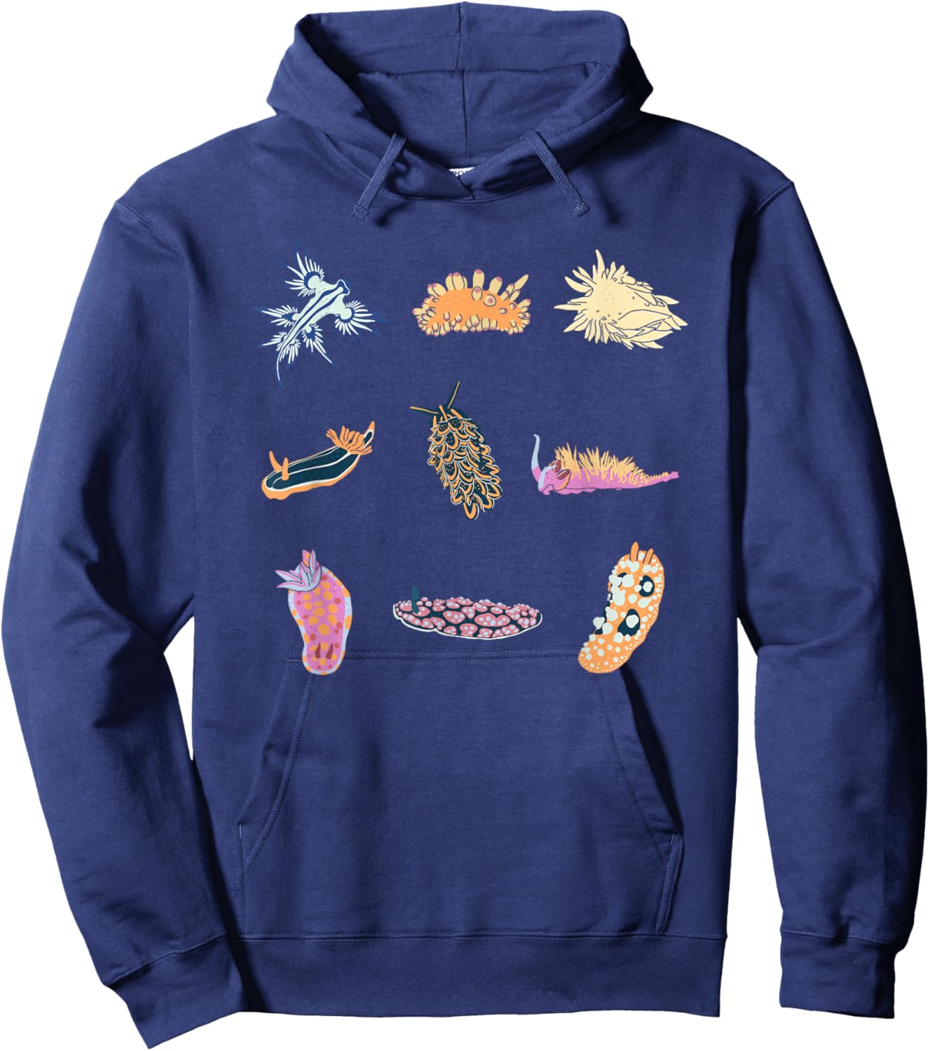 Nudibranch Sea Snail Marine Biologist and Aquarian Hoodie - Hoodie | Navy