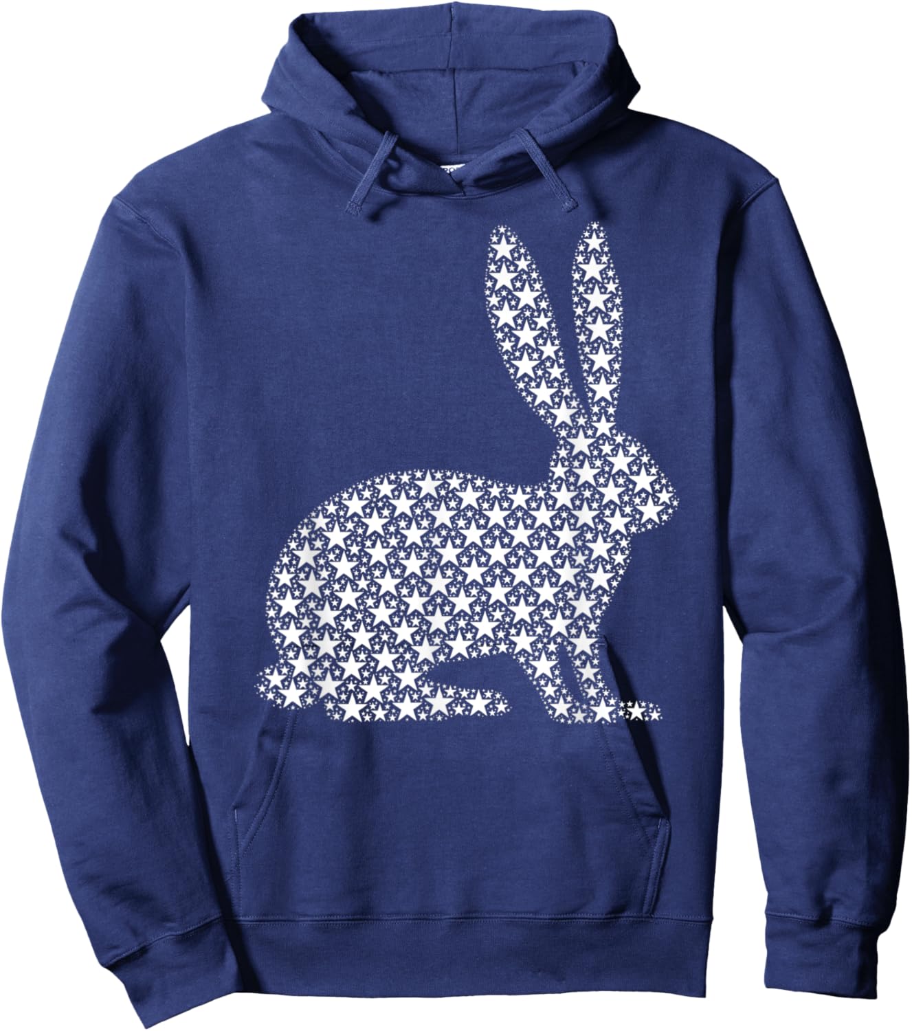 July 4th USA American Flag Stars Patriotic BUNNY RABBIT Hoodie - Hoodie | Navy