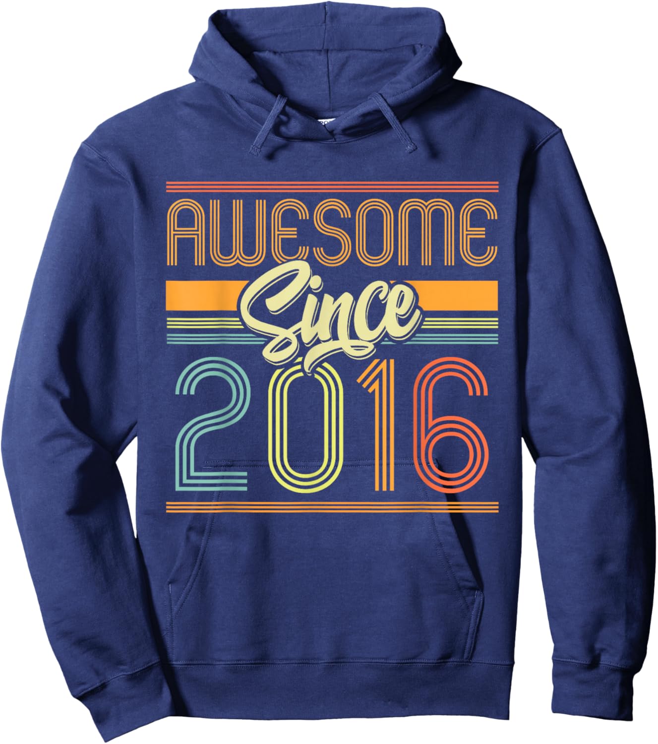 Awesome Since 2016 9th Birthday 9 Years Old Bday Kids Boys Hoodie - Hoodie | Navy