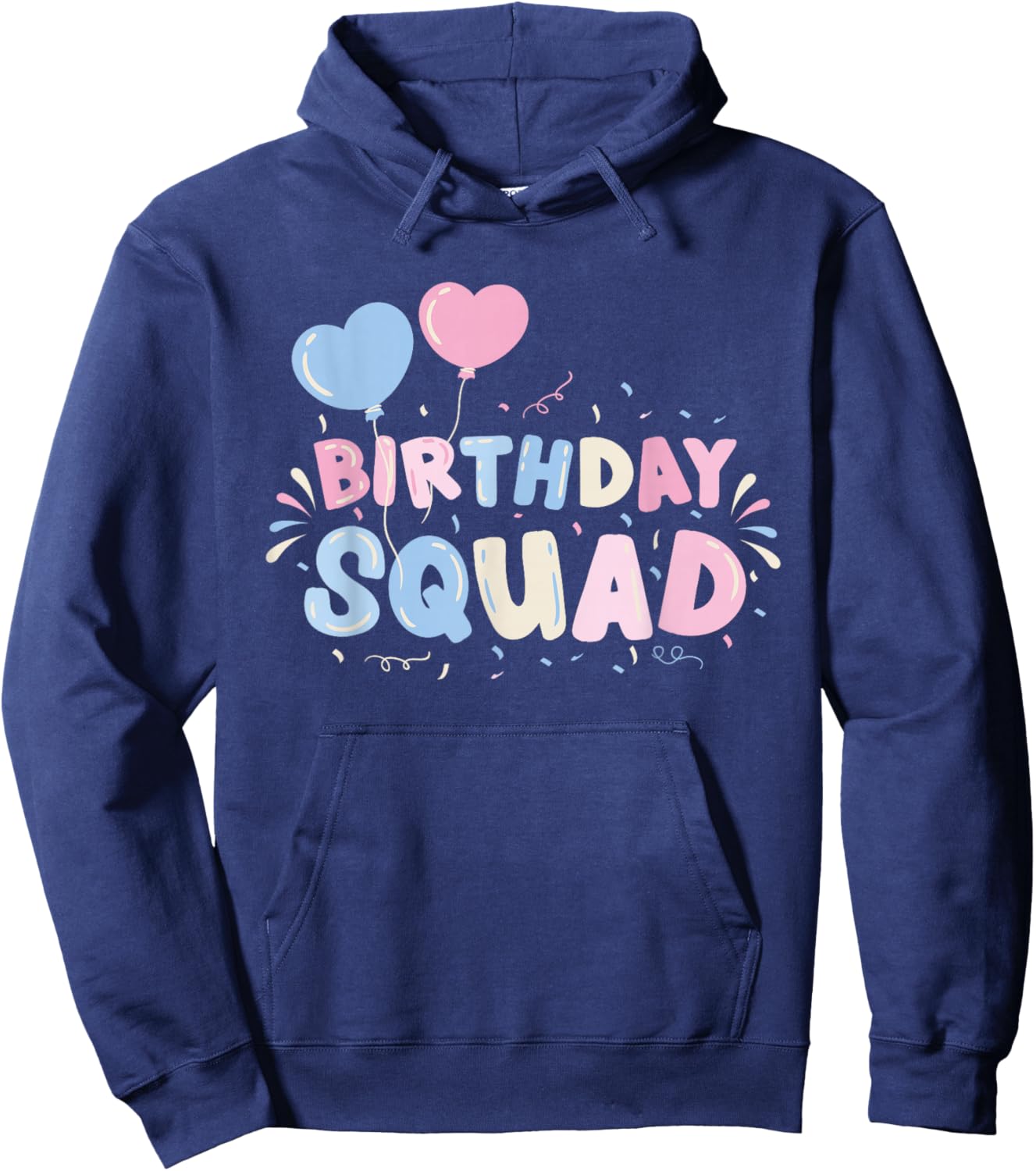 Pastel Birthday Squad for Birthday Party Hoodie - Hoodie | Navy