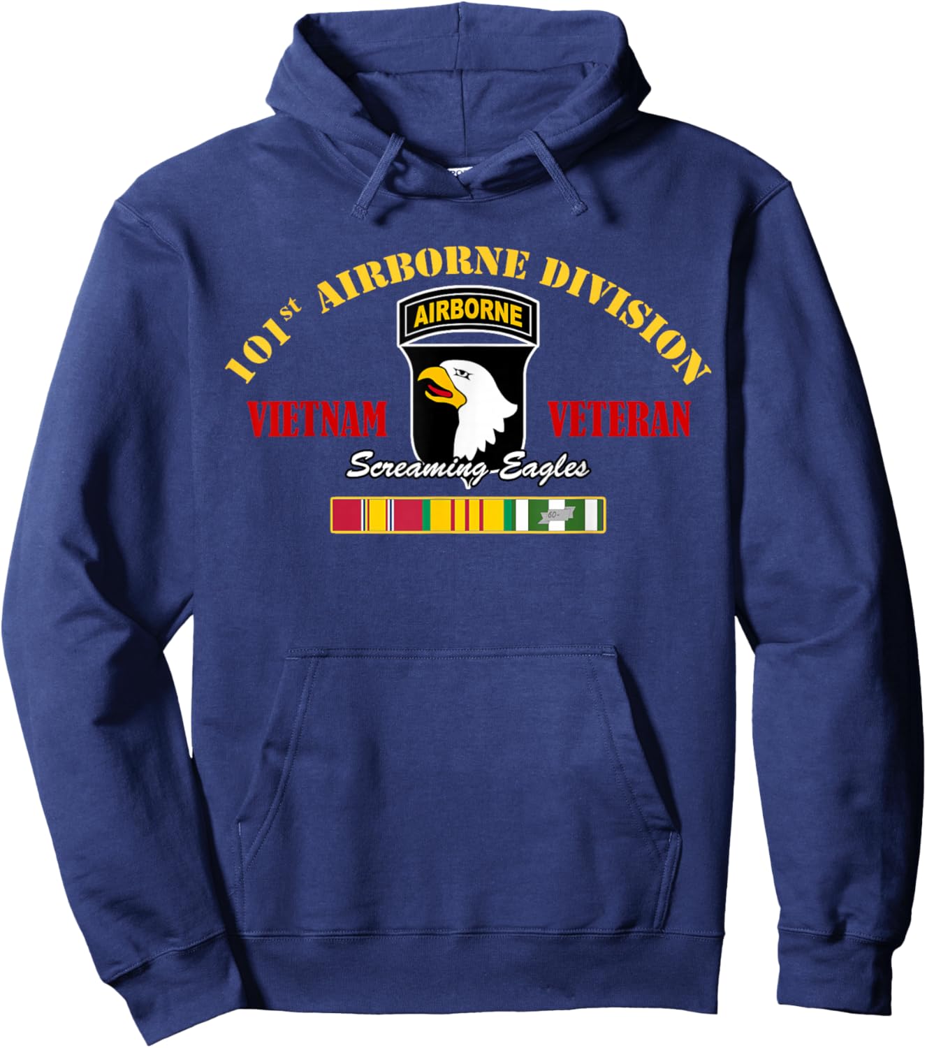 101st Airborne Division Vietnam Veteran Hoodie - Hoodie | Navy