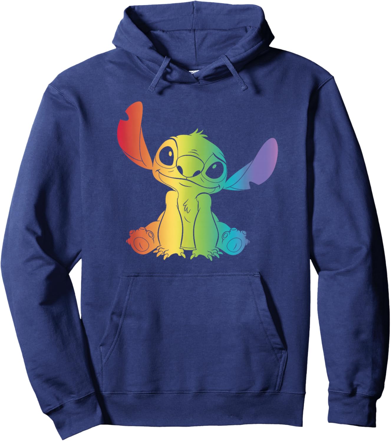 Disney Lilo & Stitch Rainbow Stitch Fill Hoodie - Hoodie | Navy