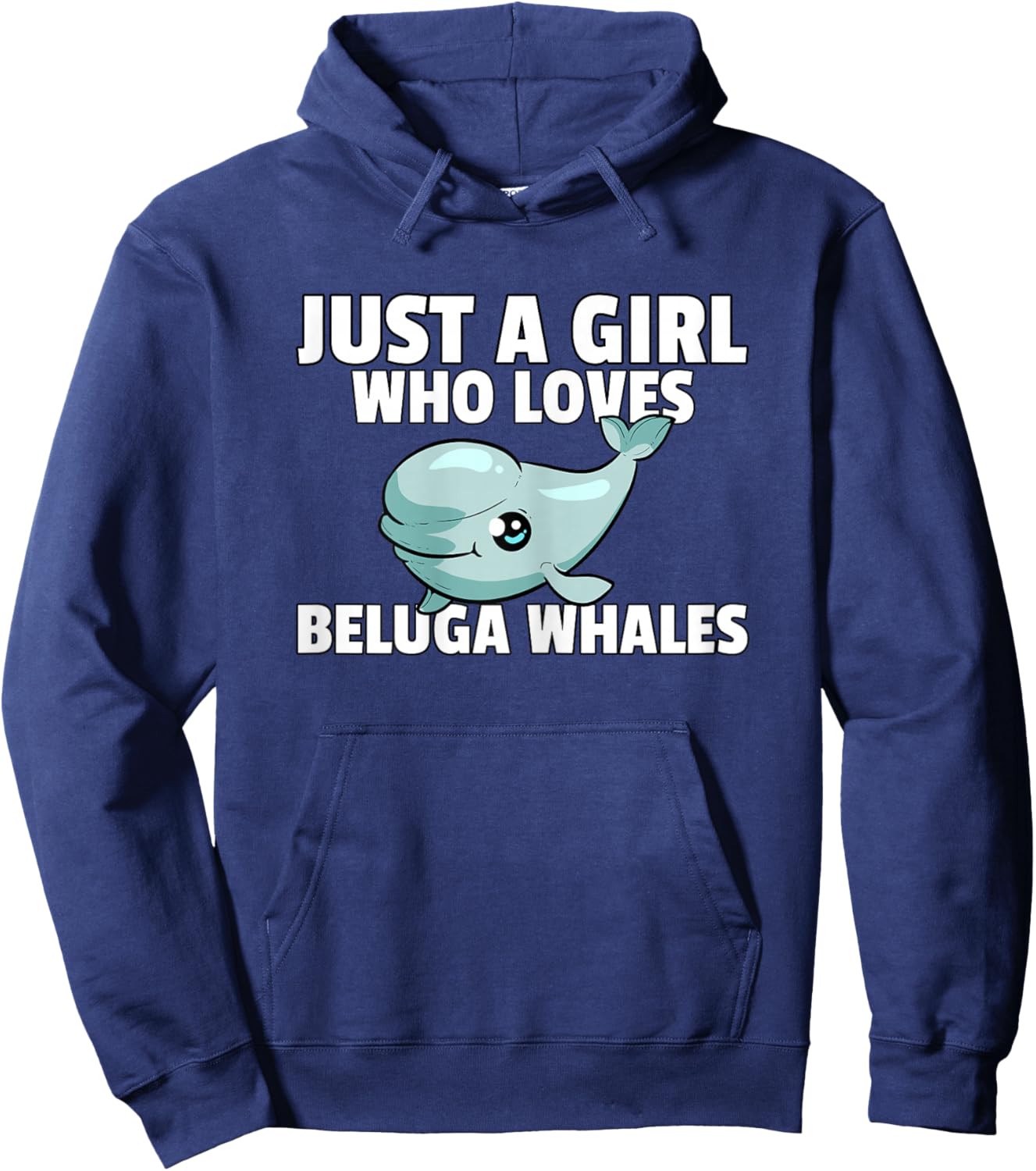 Beluga Whale Baby Beluga Costume Hoodie - Hoodie | Navy