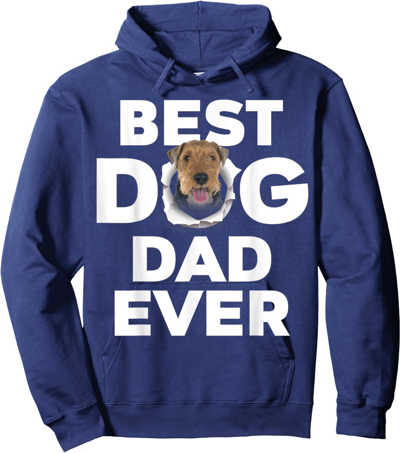 Best Dog Dad Ever Welsh Terrier Lovers Men Women Girls Kids Hoodie - Hoodie | Navy