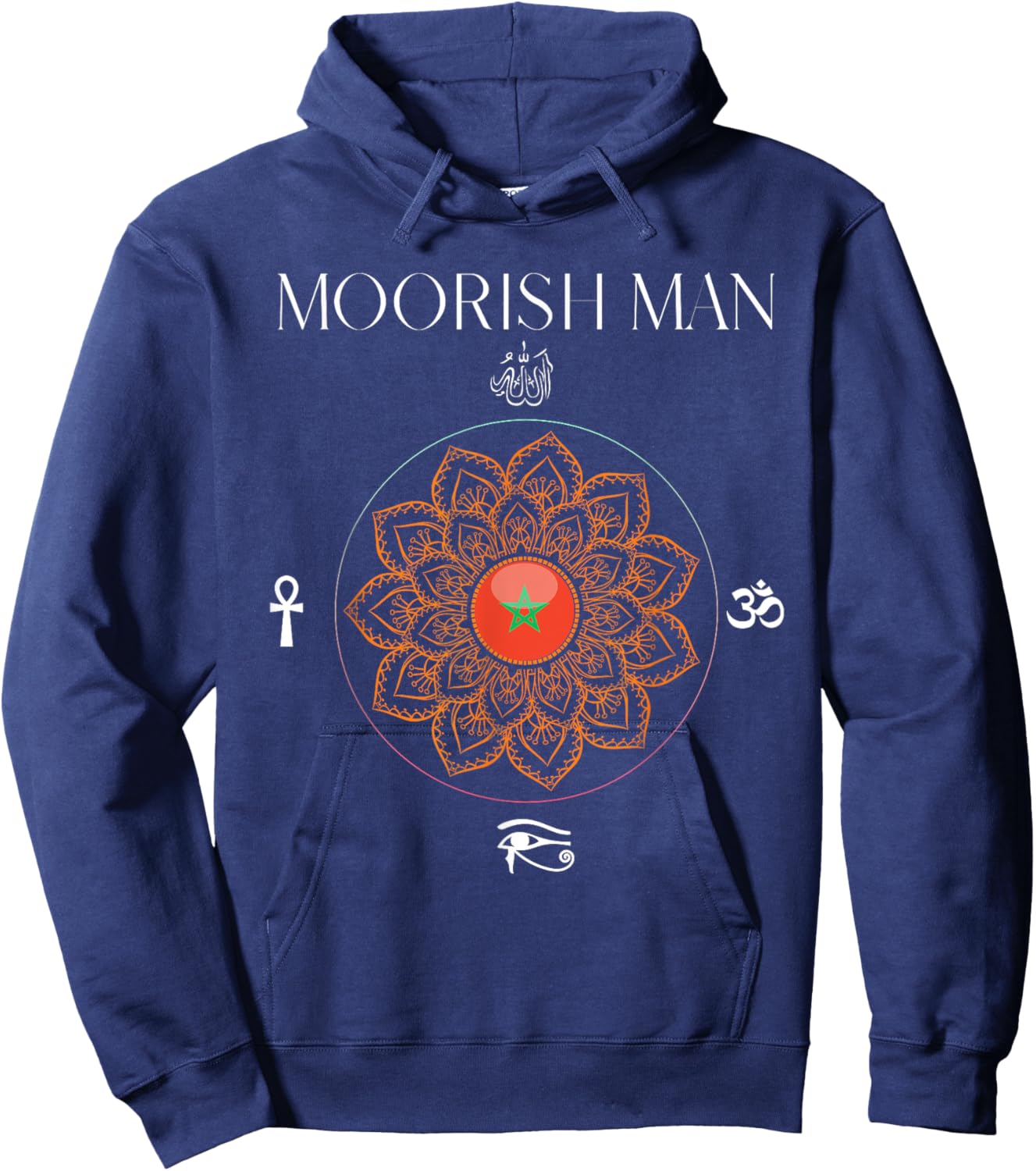 Moorish Man - Moorish American God Body Navigator Allah Hoodie - Hoodie | Navy