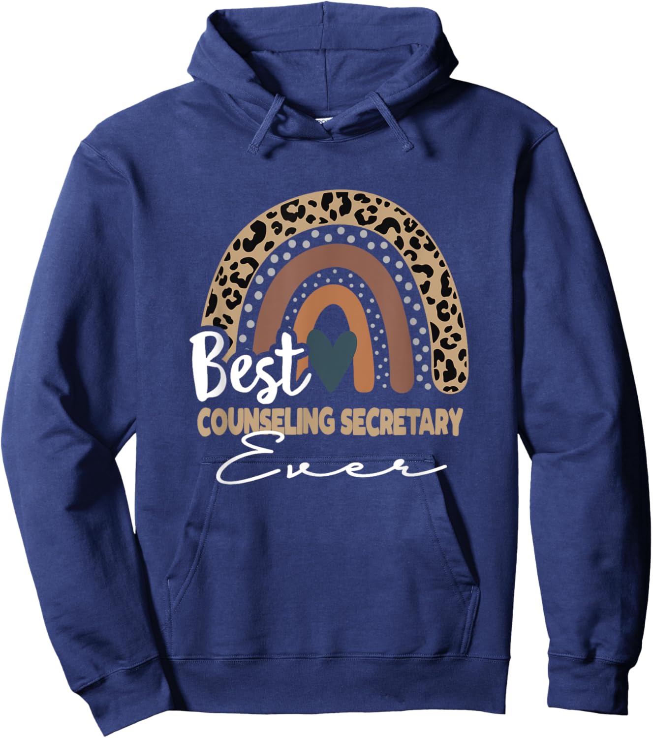 Back To School Boho Rainbow, counseling secretary Hoodie - Hoodie | Navy