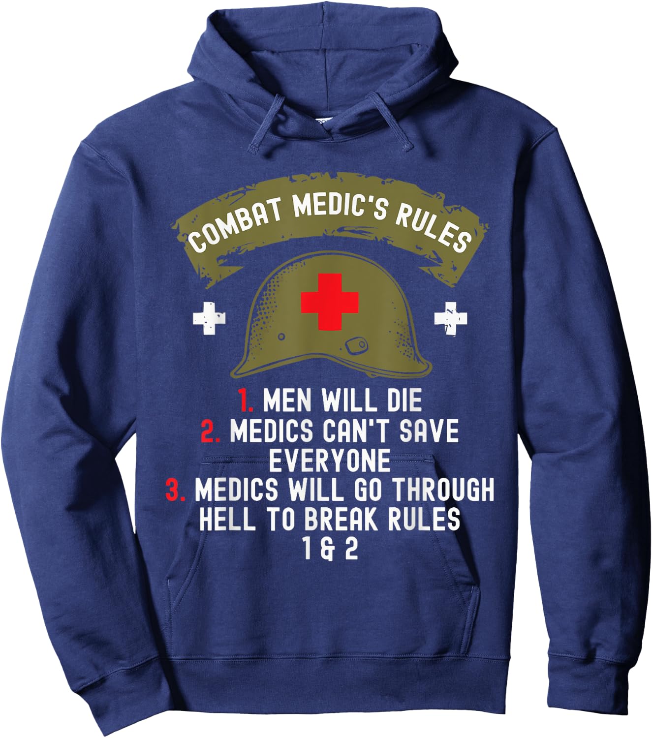 Combat Medic First Aid Field Medic Military Hoodie - Hoodie | Navy