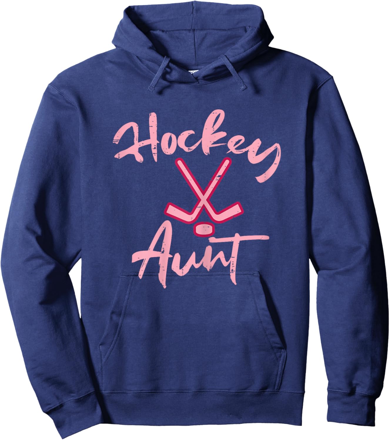 Ice Hockey Aunt Cute Mothers Day Aunty Auntie Women Nephew Hoodie - Hoodie | Navy
