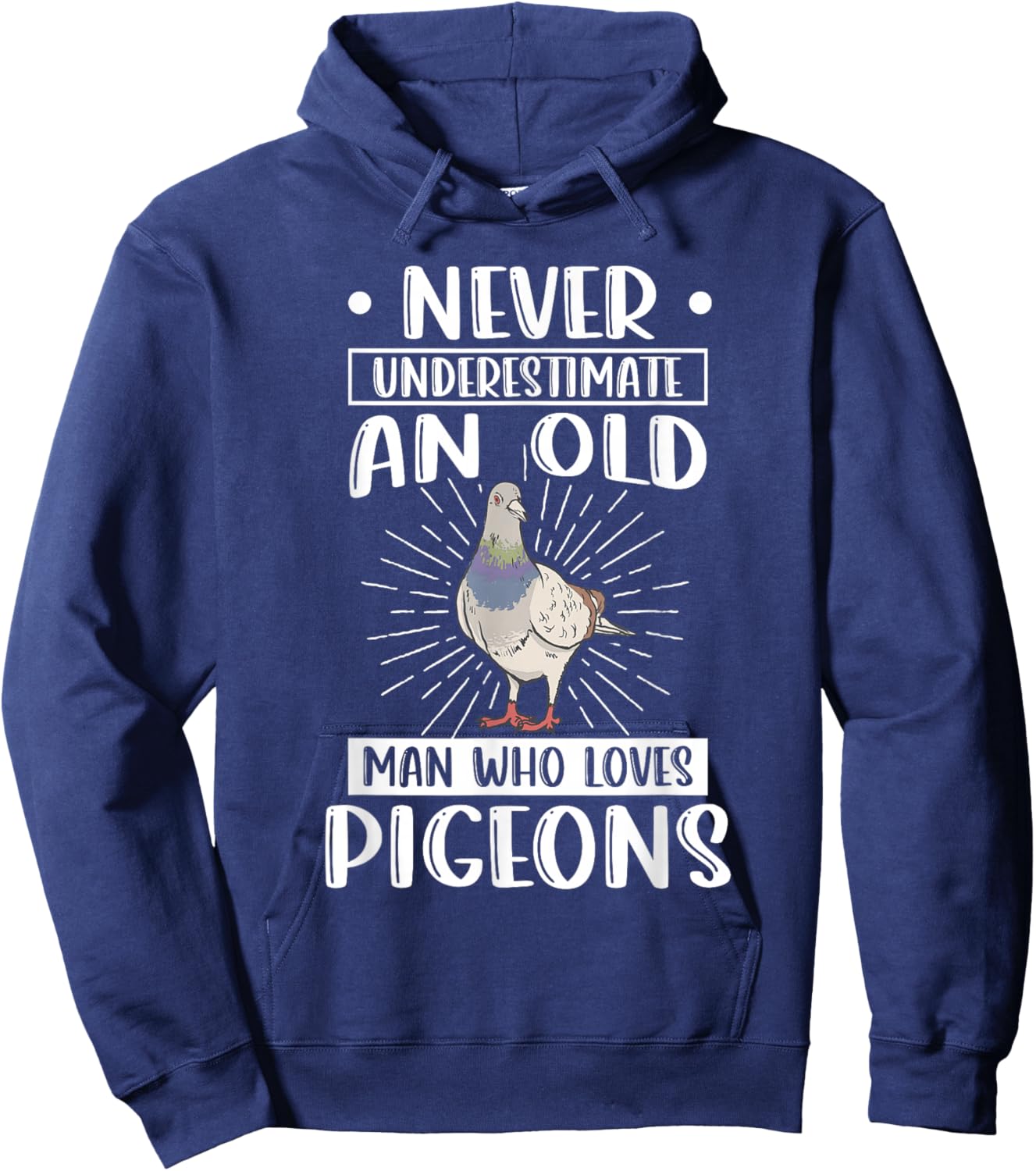 Pigeon Grandpa Hoodie - Hoodie | Navy
