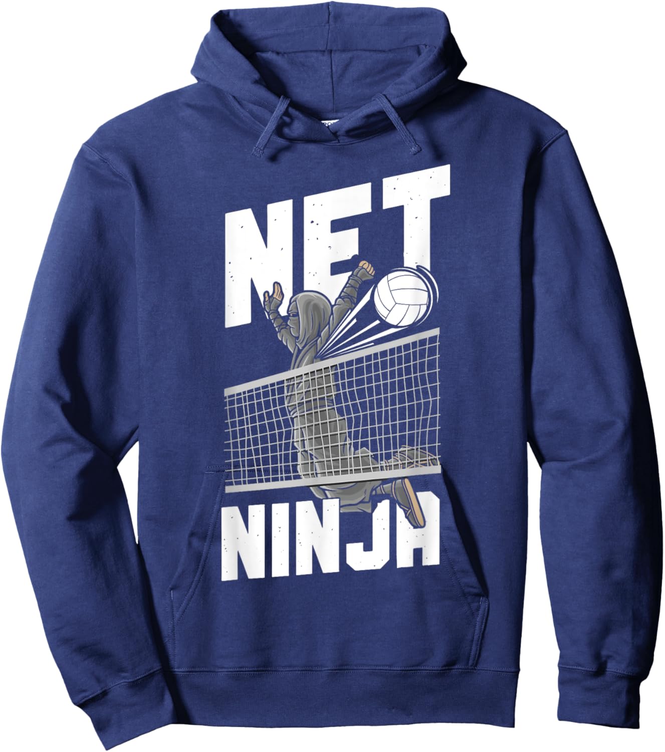 Volleyball Player Team Ninja Vintage Net Ninja Hoodie - Hoodie | Navy