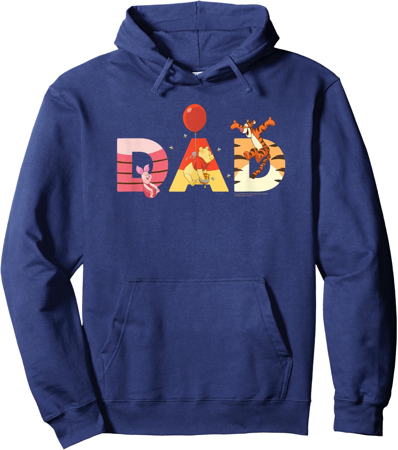 Disney Winnie The Pooh and Friends Dad Father's Day Birthday Hoodie - Hoodie | Navy