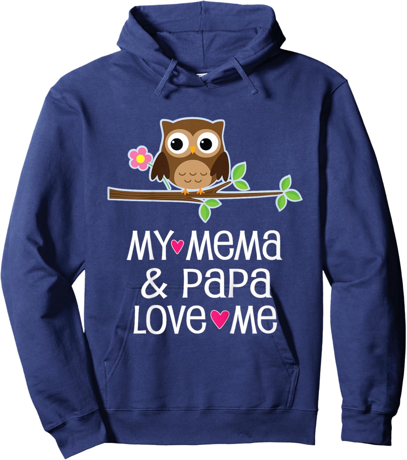 My Mema and Papa Love Me Hoodie - Hoodie | Navy