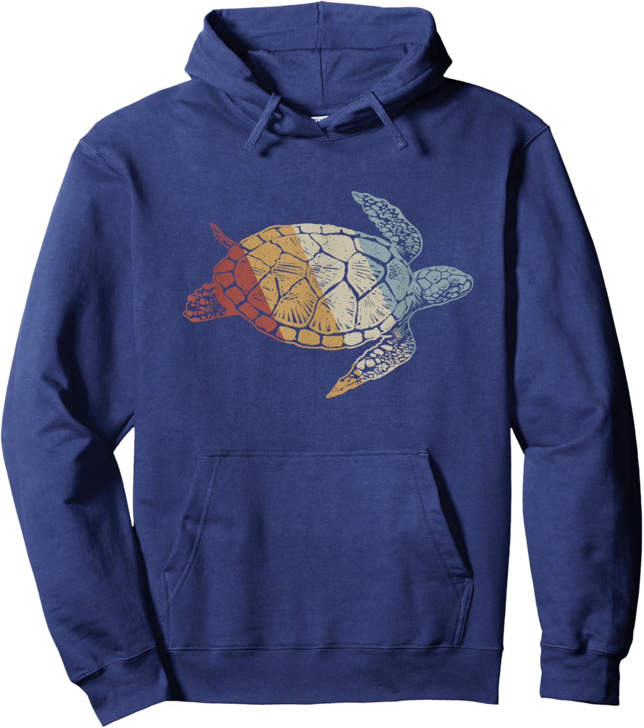 Sea Turtle Retro Style Vintage Hoodie - Hoodie | Navy