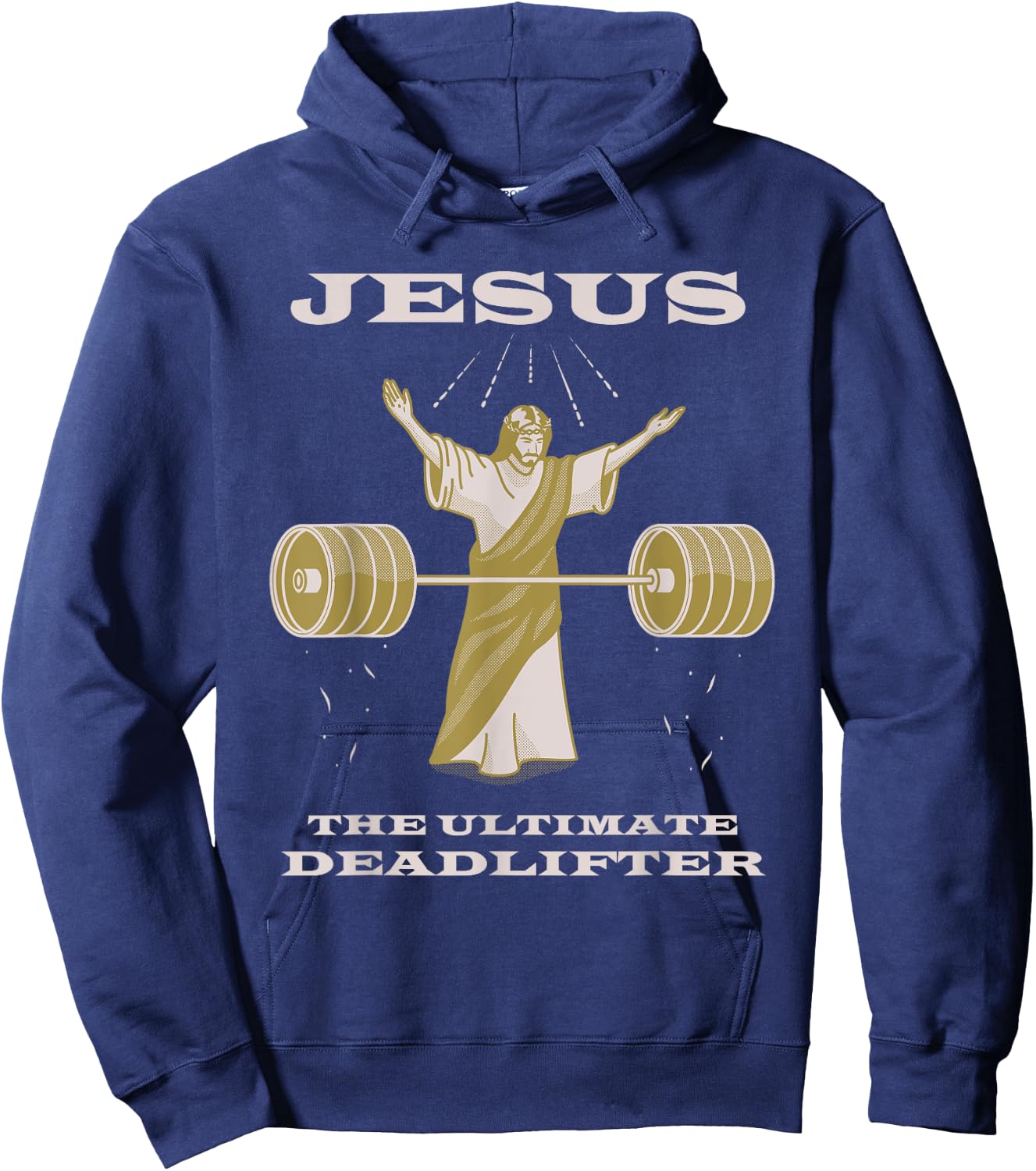 Funny Christian Shirt - Jesus the Ultimate Deadlifter Hoodie - Hoodie | Navy