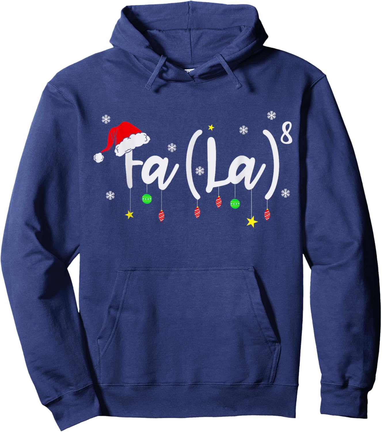 FA (LA)8 Funny Christmas Holiday - Falalalala Christmas Math Hoodie - Hoodie | Navy
