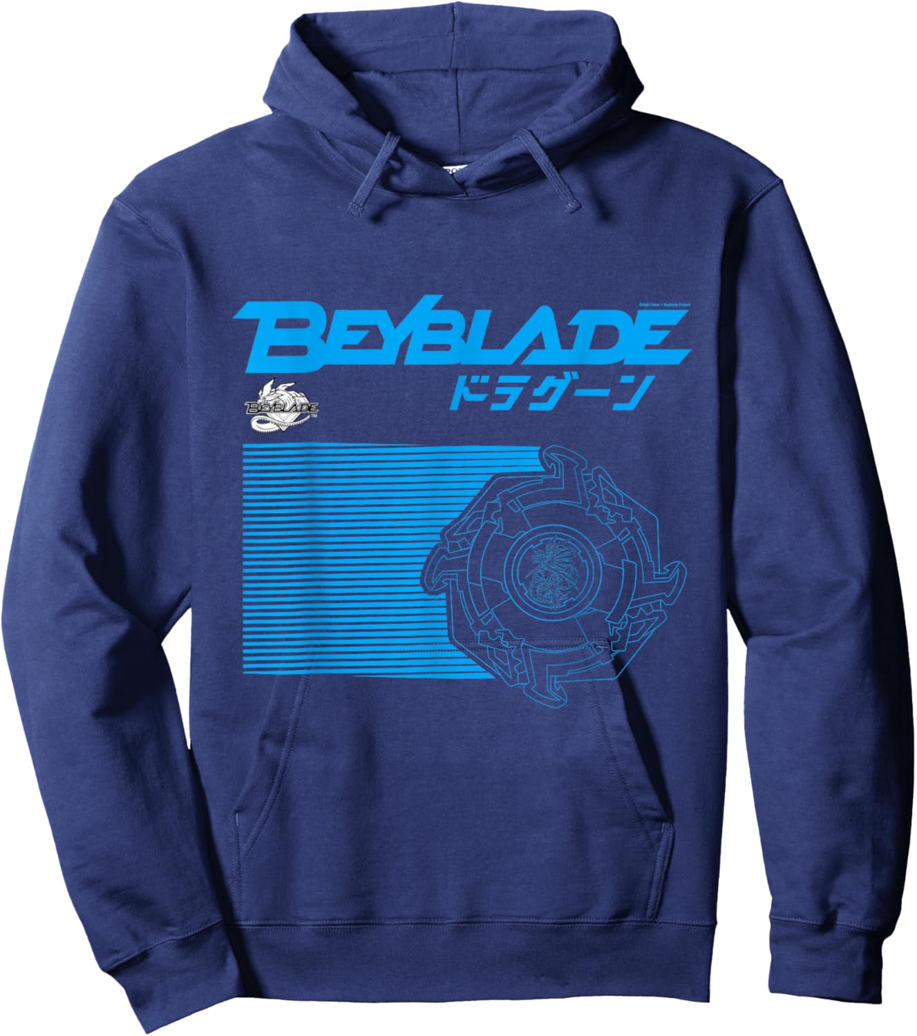 Beyblade Dragoon Light Blue Hoodie - Hoodie | Navy