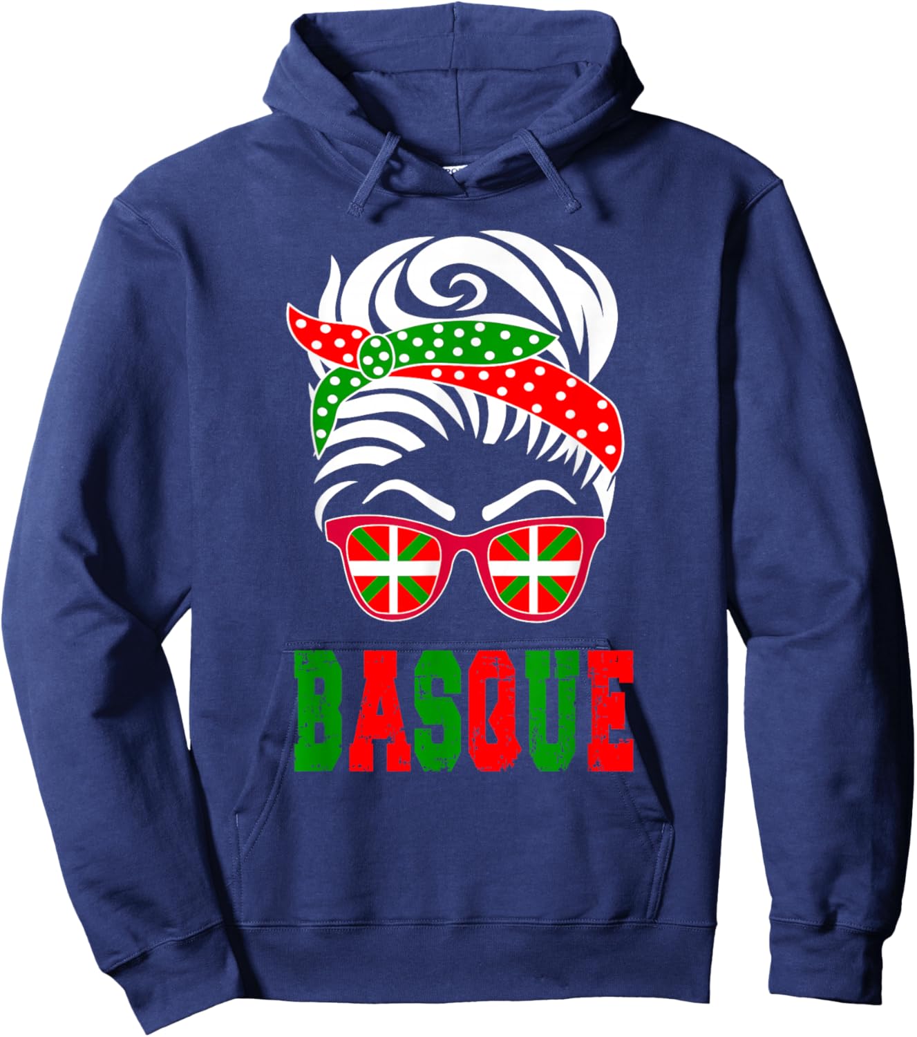 Basque country flag Basque girl Hoodie - Hoodie | Navy