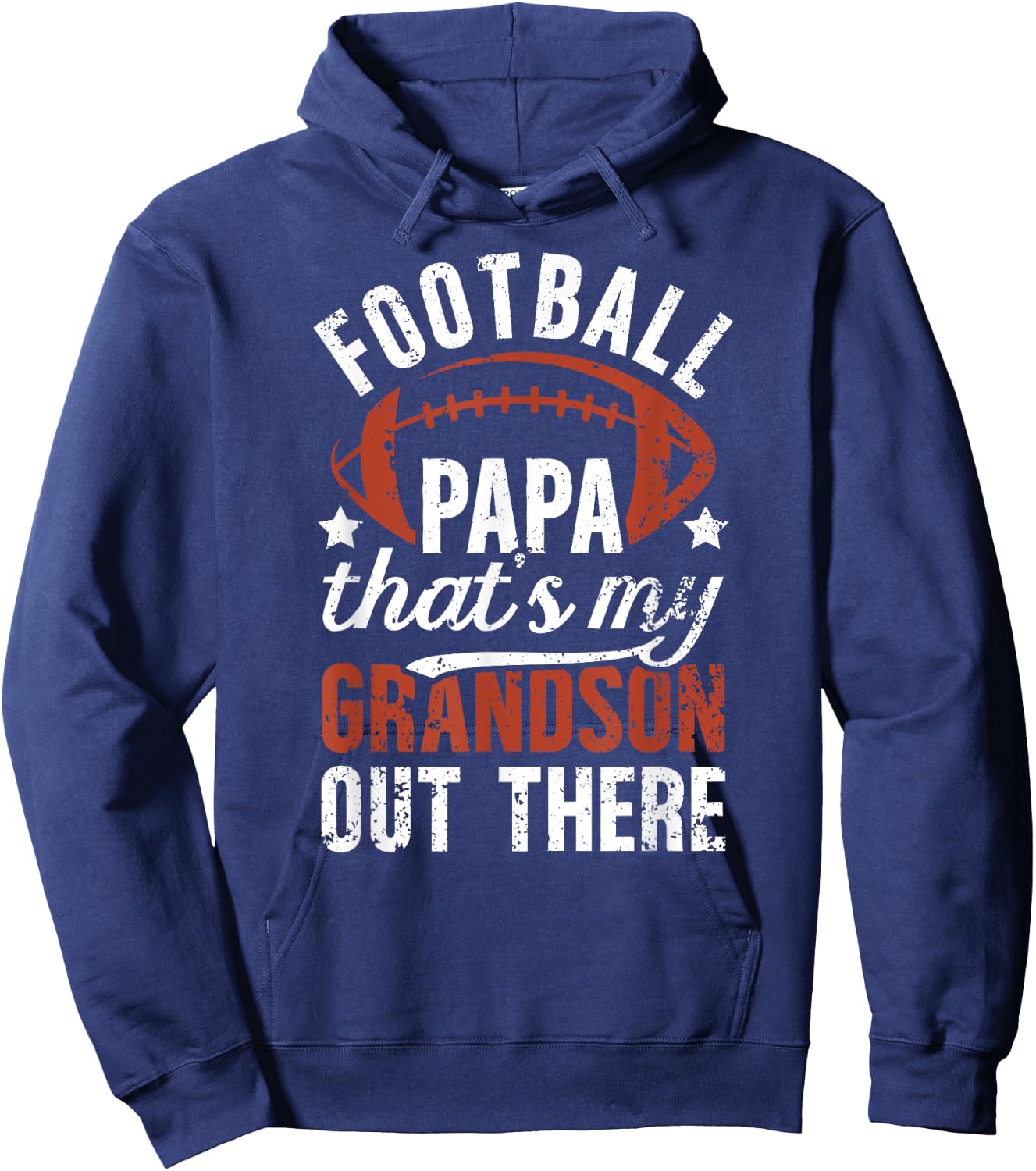 Proud Football Papa Of A Football Player Papa Hoodie - Hoodie | Navy