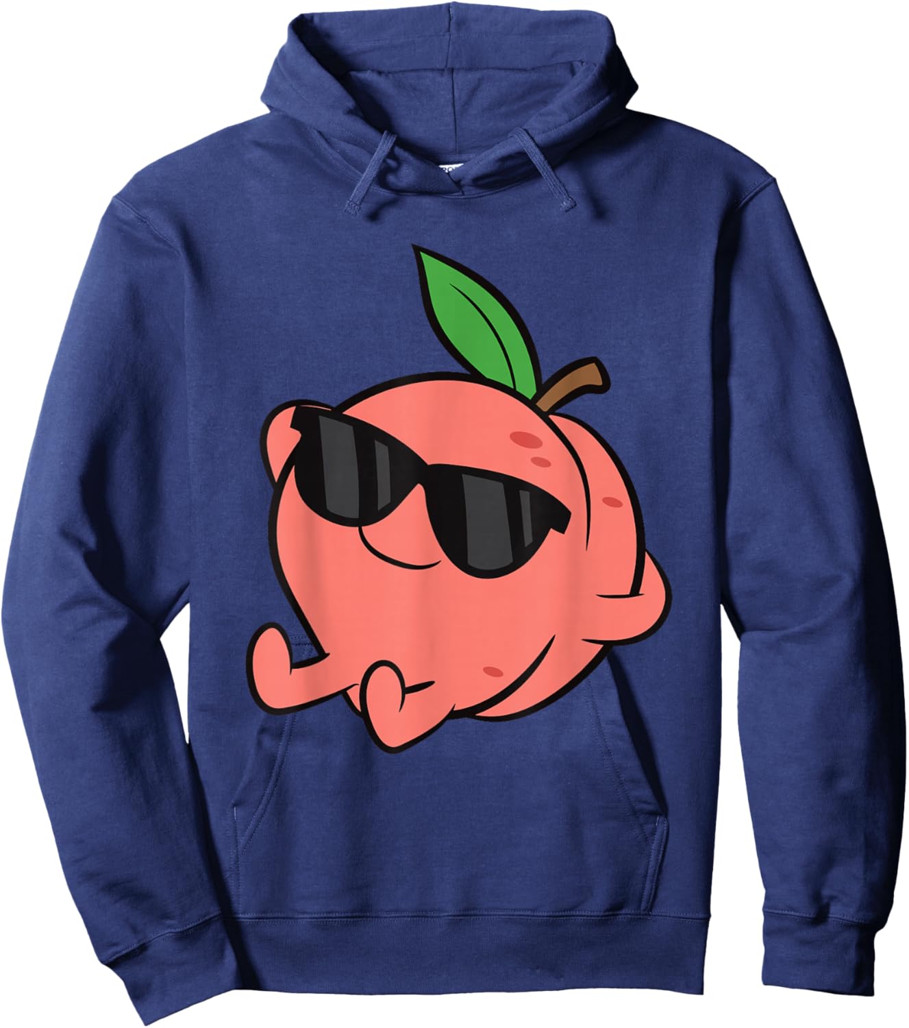 Cute Peach Fruit Relaxing Lazy Peach Hoodie - Hoodie | Navy