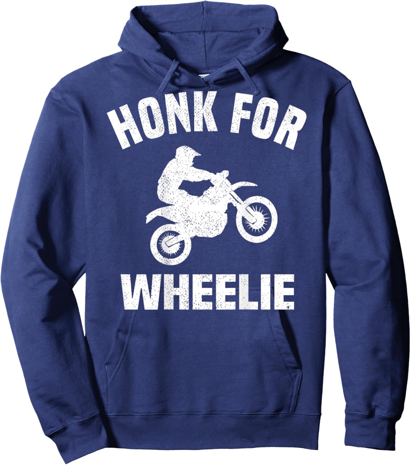 Honk For Wheelie, On Back Hoodie - Hoodie | Navy