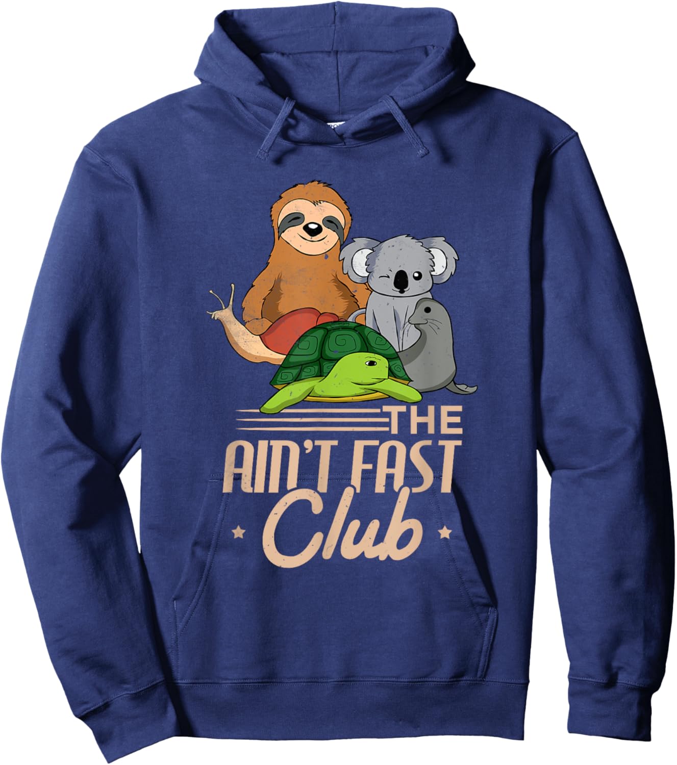 The Aint Fast Club Funny And Cute Slow Animals Hoodie - Hoodie | Navy