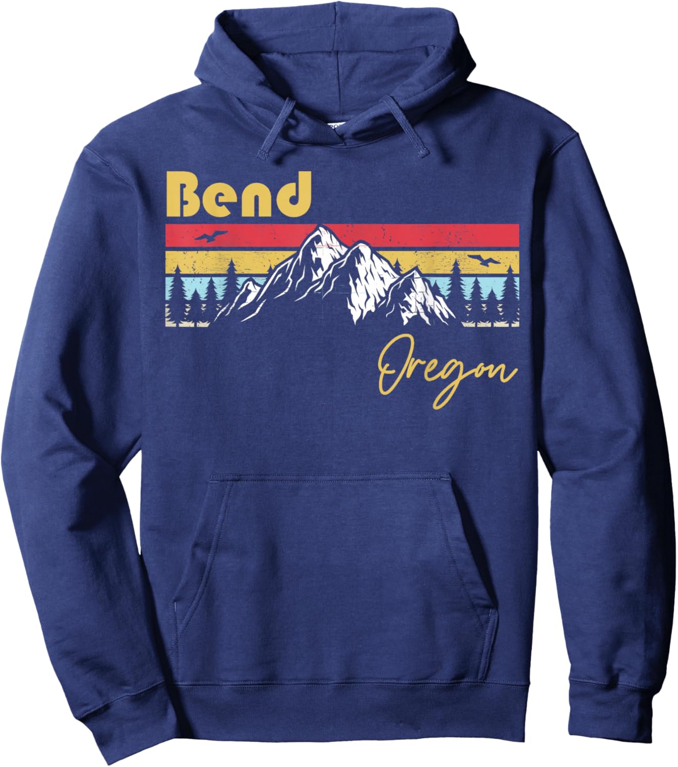 Bend Oregon Roots Hometown Vintage Home State Pride Hoodie - Hoodie | Navy