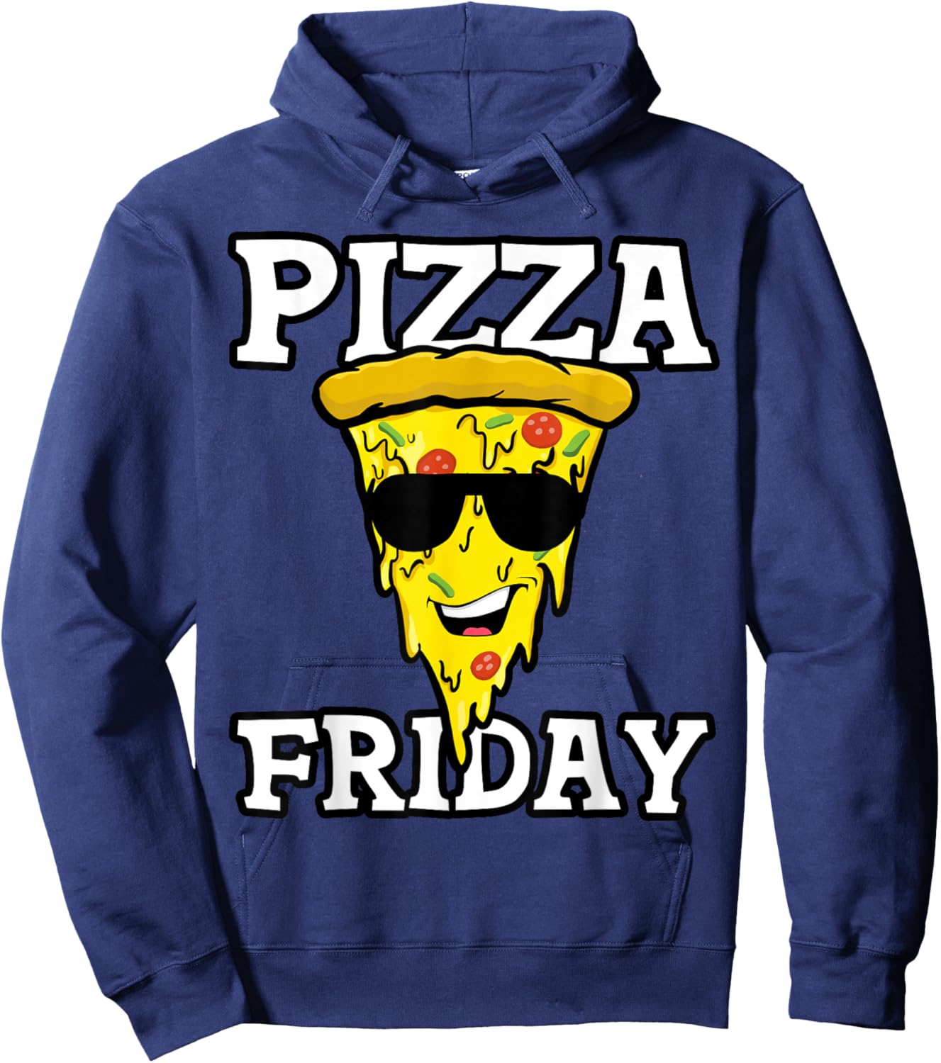 Pizza Friday - Funny Pizza Slice For Pepperoni Lover Hoodie - Hoodie | Navy