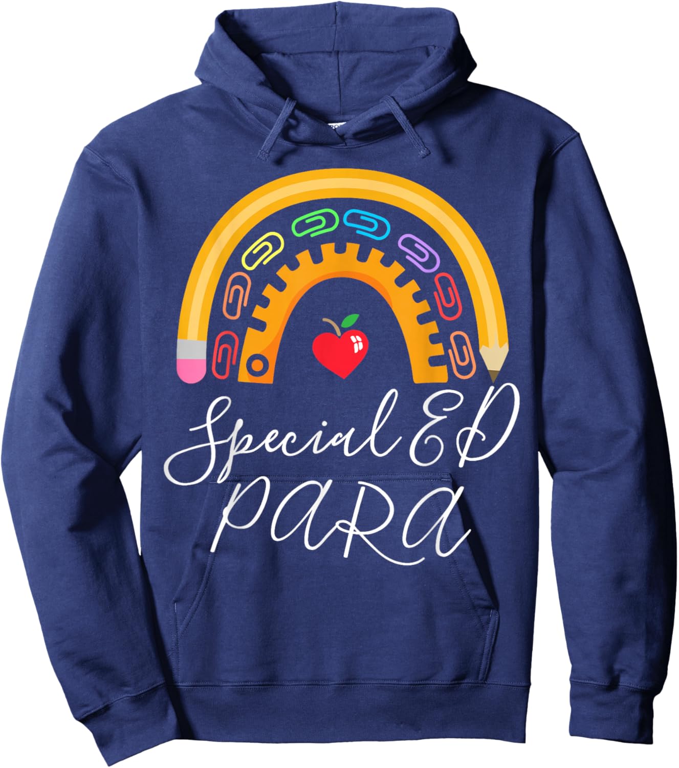 Matching Special Ed Para Special Ed Paraprofessional Crew Hoodie - Hoodie | Navy