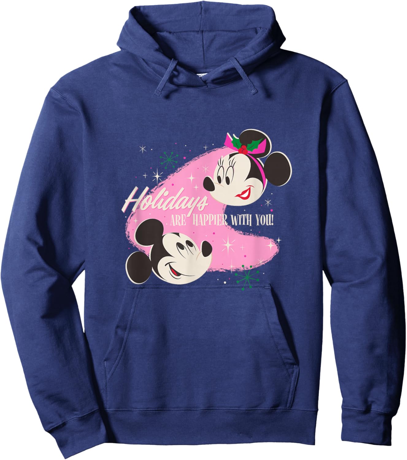 Disney Mickey & Minnie Mouse Holidays are Happier With You Hoodie - Hoodie | Navy