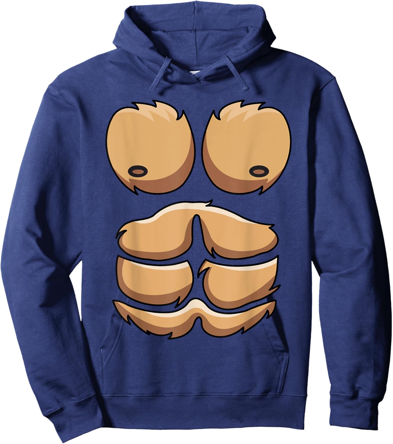 Funny Monkey Gorilla Chest Costume Halloween Hoodie - Hoodie | Navy