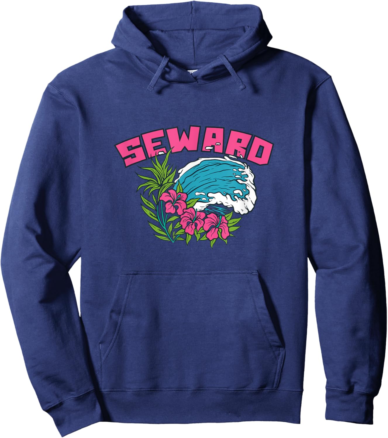 Seward Alaska Summer AK Tropical Hoodie - Hoodie | Navy