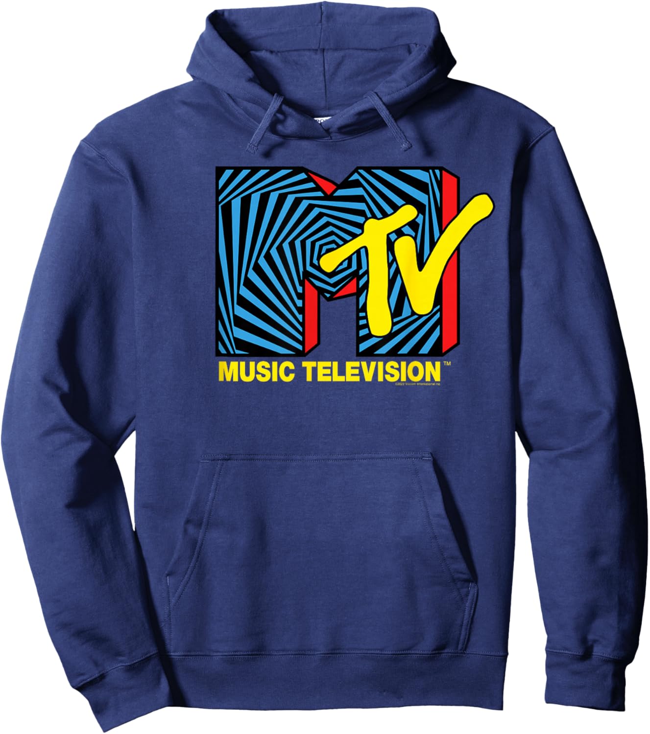 MTV Logo Spiral Music Fan Hoodie - Hoodie | Navy