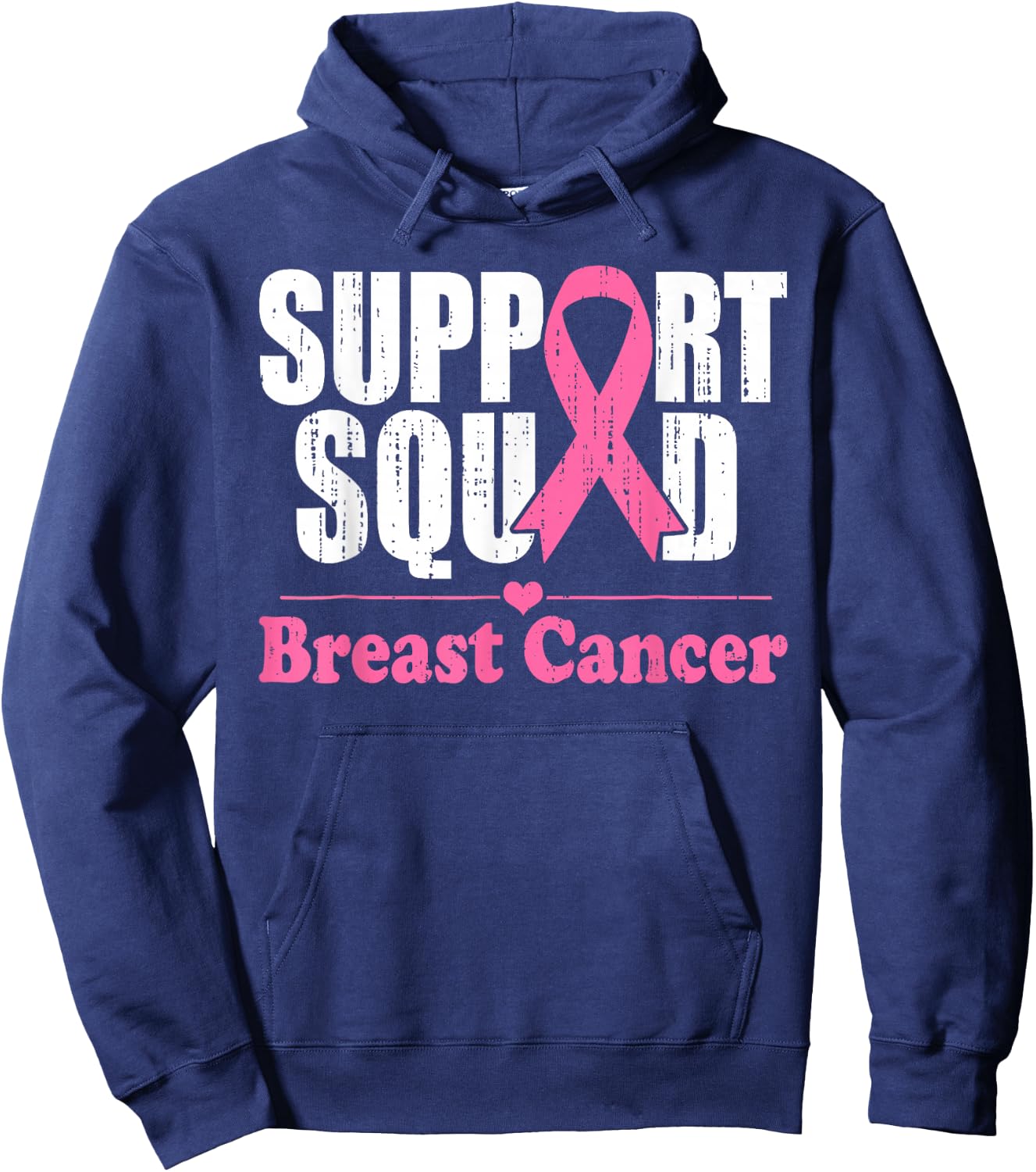 Support Squad Breast Cancer Awareness Month Men Women Kids Hoodie - Hoodie | Navy