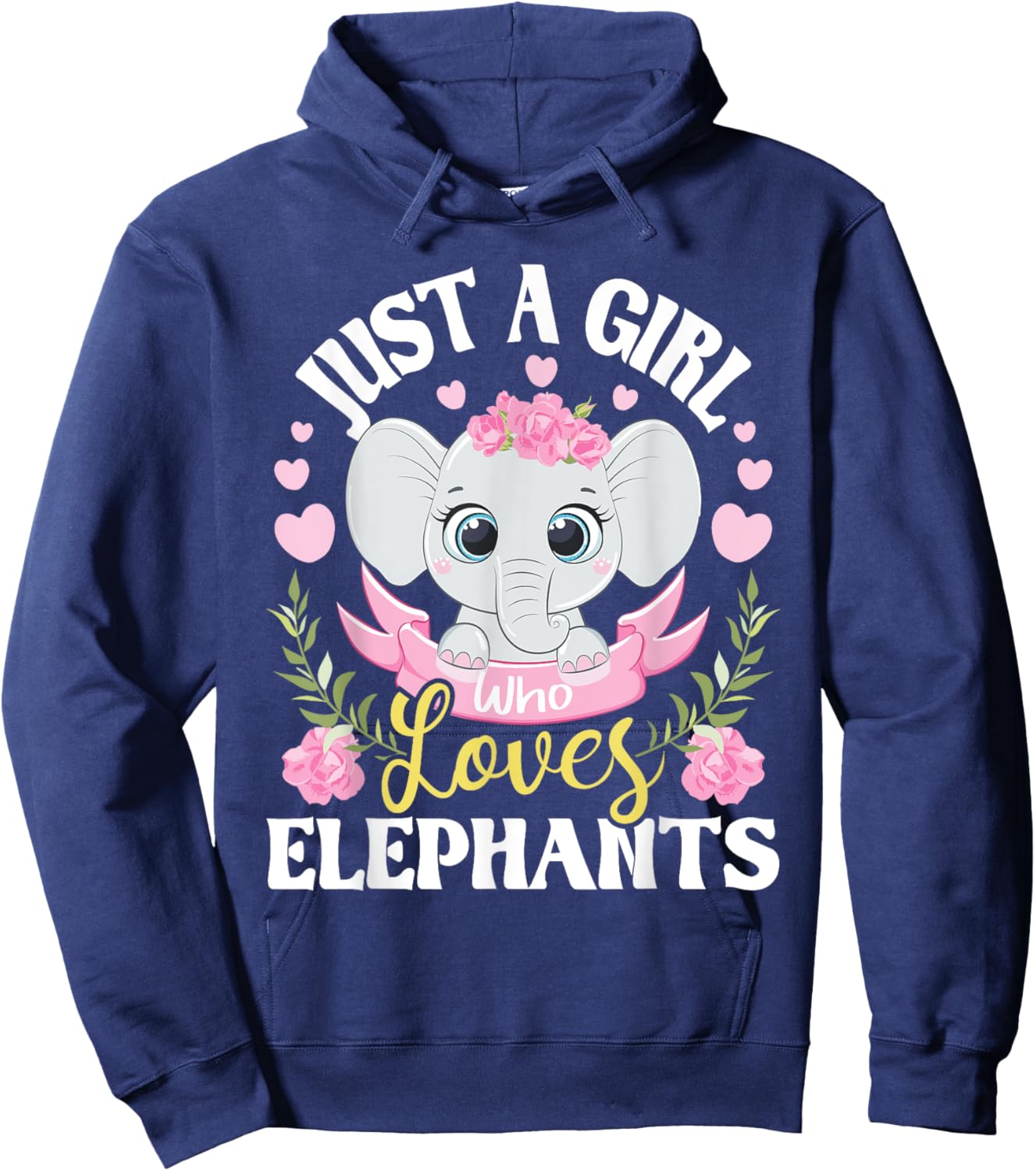 Just A Girl Who Loves Elephants - Elephant Lover Zookeeper Hoodie - Hoodie | Navy