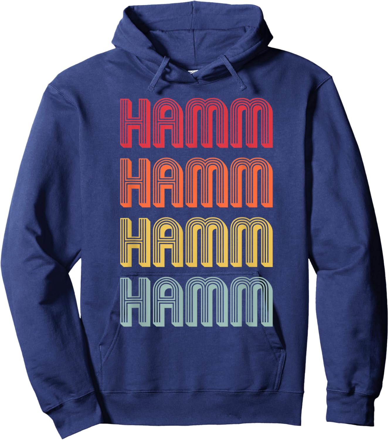 HAMM Gift Surname Funny Retro Vintage 80s Birthday Reunion Hoodie - Hoodie | Navy