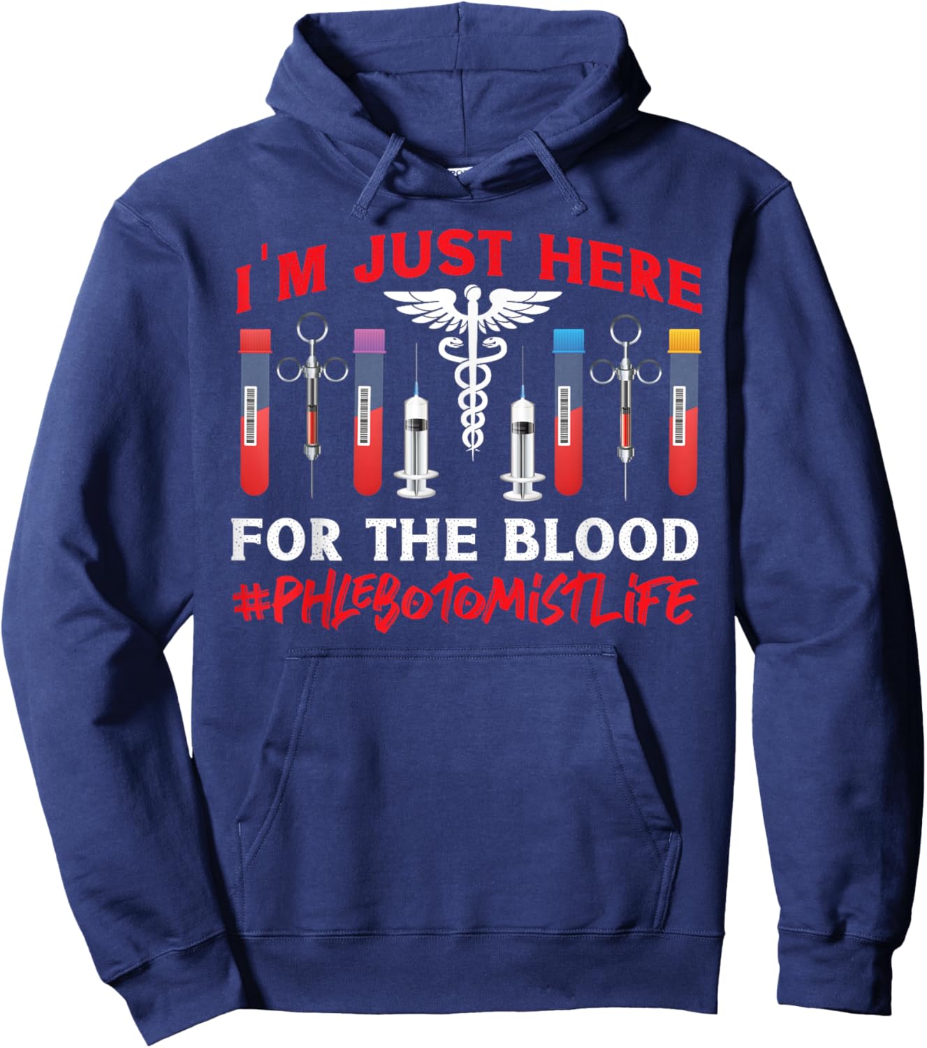 Phlebotomist Tech Technician Hoodie - Hoodie | Navy