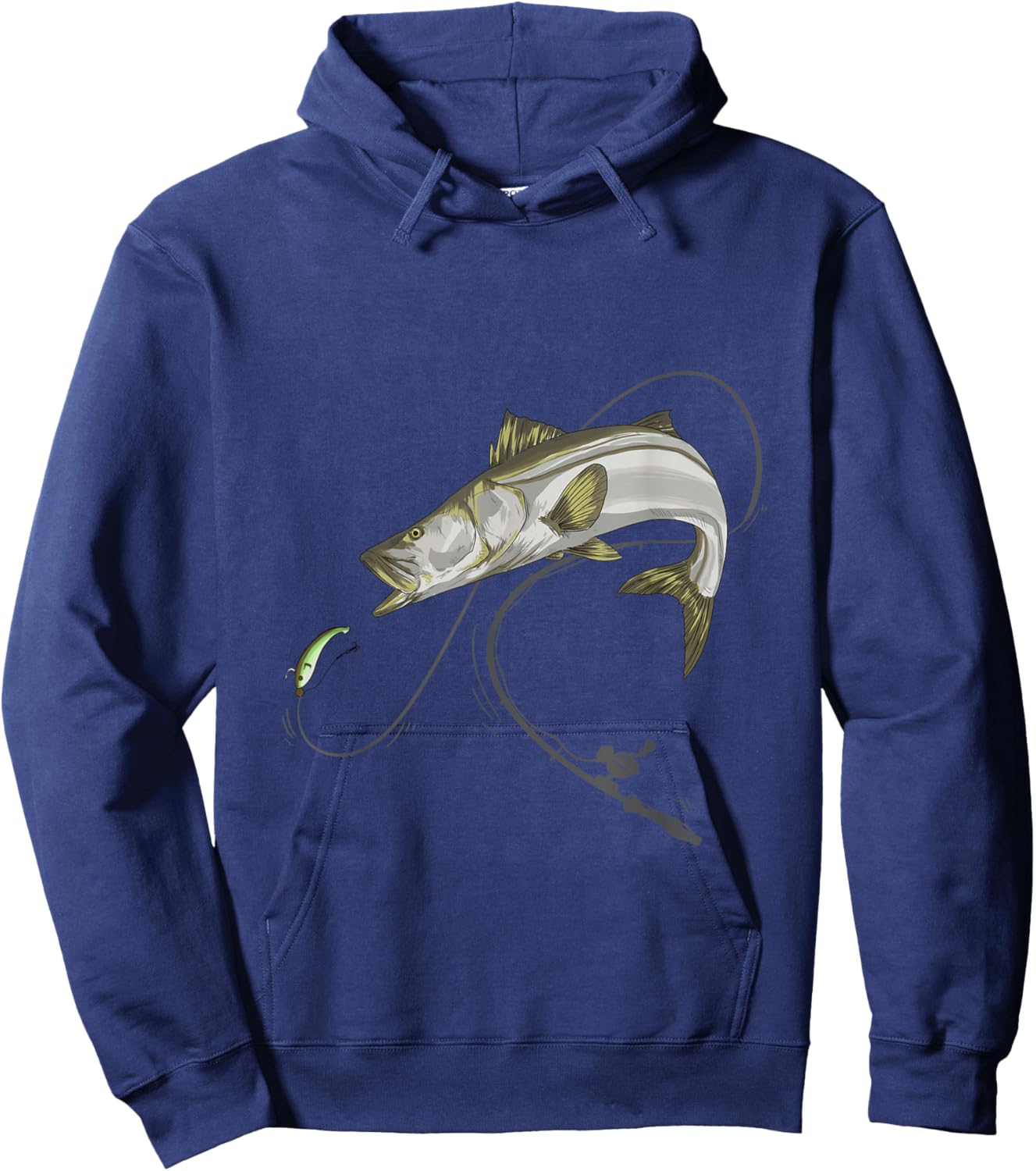 Snook fishing lure Robalo Sergeant Fish Linesider Soapfish Hoodie - Hoodie | Navy