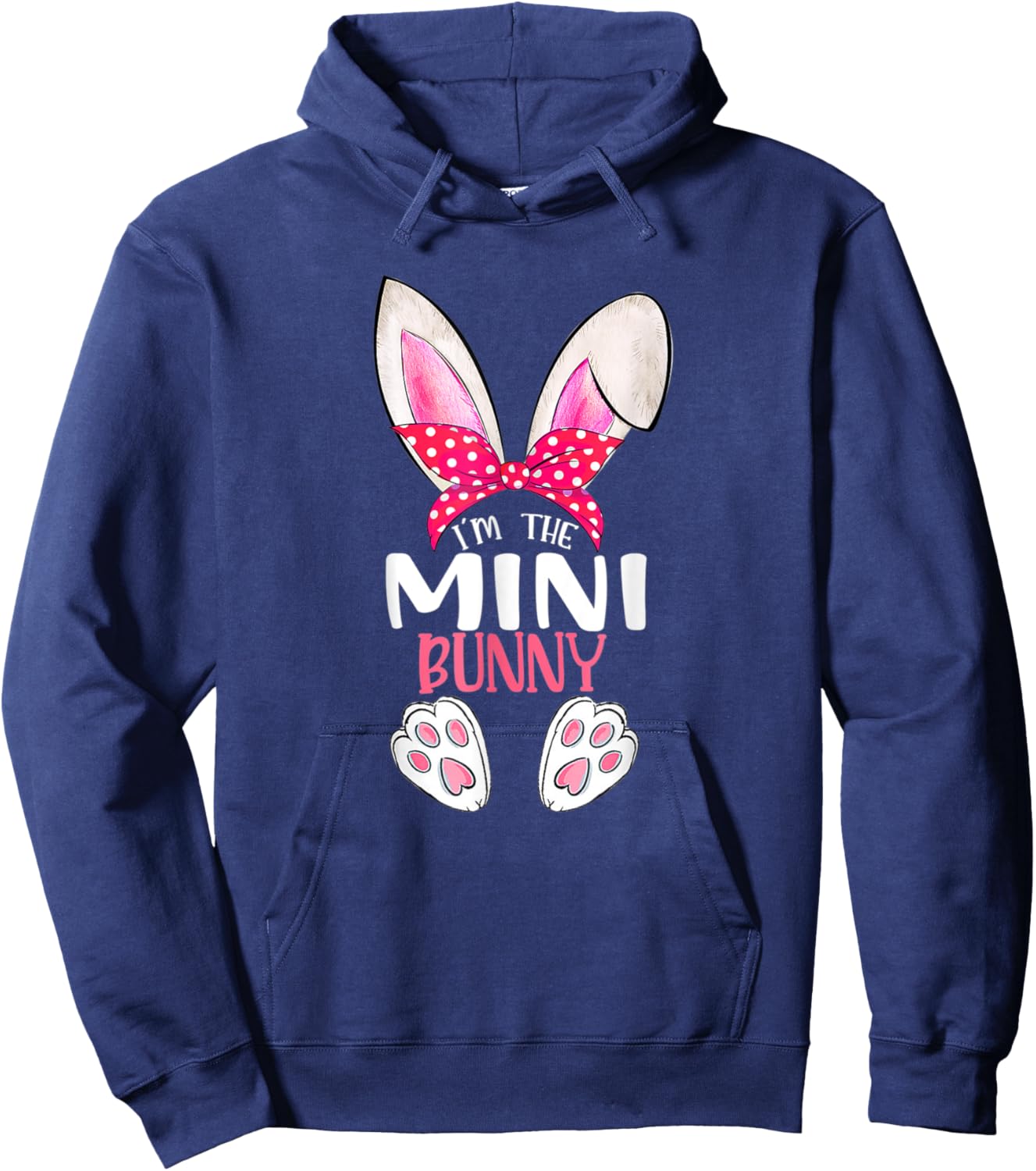 I'm The Mini Bunny Funny Kids Happy Easter Day Hoodie - Hoodie | Navy