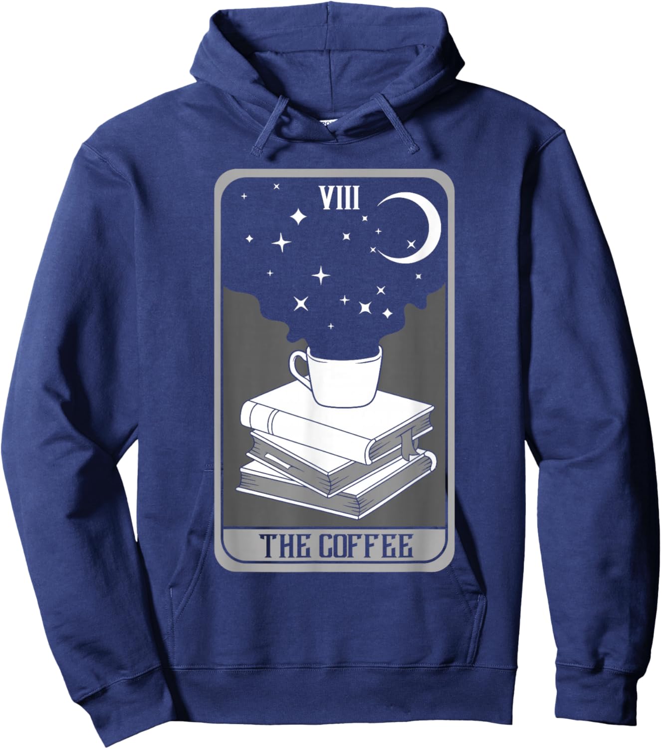 Tarot Card Coffee Shirt Fortune Teller Coffee Lover Drinker Hoodie - Hoodie | Navy