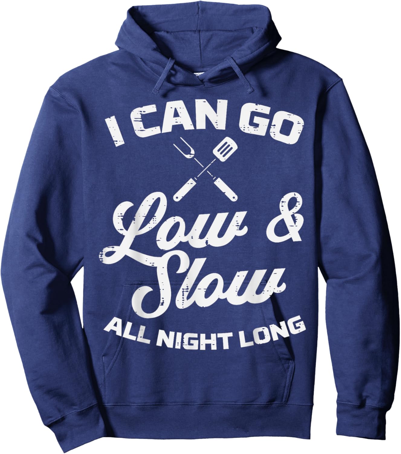 Low Slow All Night Long Bbq Grilling Smoking Meat Smoker Hoodie - Hoodie | Navy
