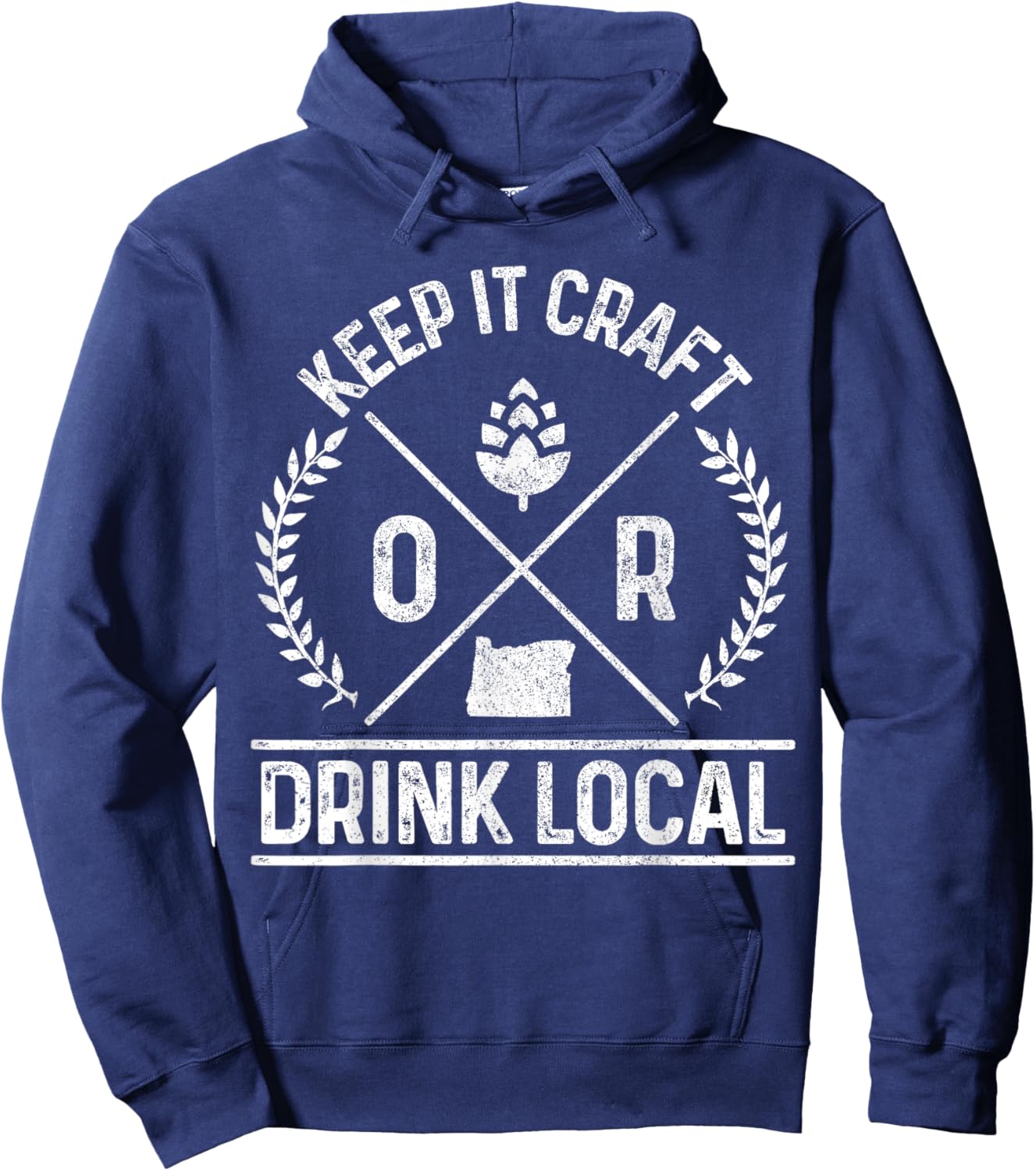 Oregon Drink Local OR Brewery Brewmaster Craft Beer Brewer Hoodie - Hoodie | Navy